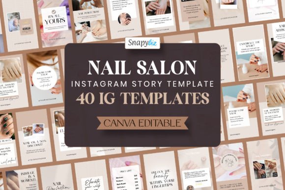 Download Nail Salon IG Canva Story Template - Story Collection