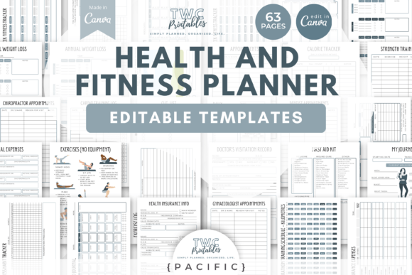 Download Fitness Planner Canva Templates | PAC - Premium Resources