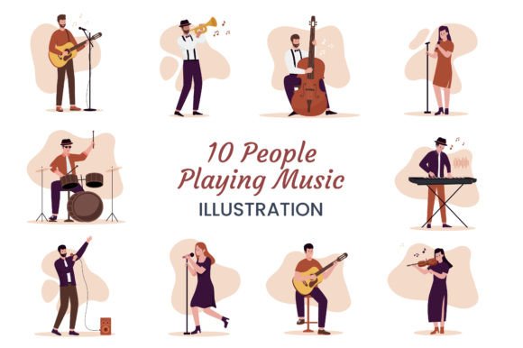 Download Artists Playing Music Instruments - Premium Bundle